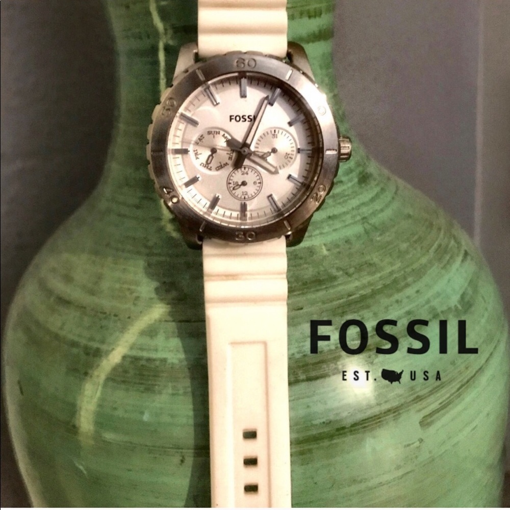 Fossil White Watch